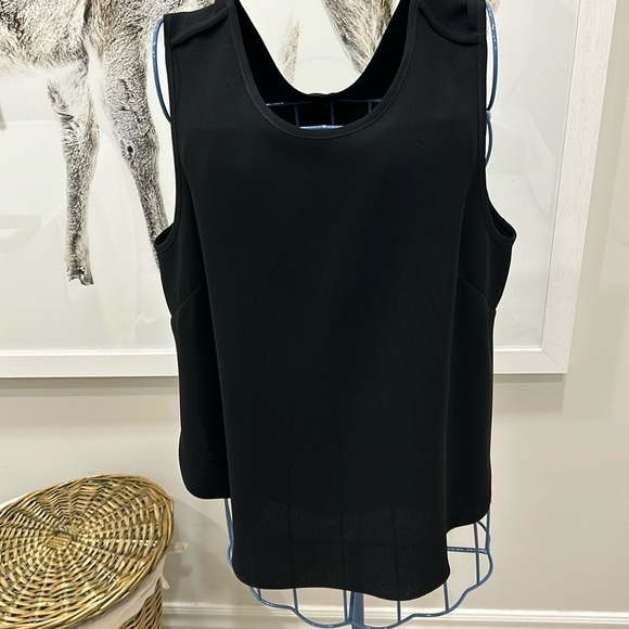 Rag and Bone black sleeveless top with sheer back - Picture 1 of 3